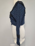 Dark Blue German Traditional Dirndl Blouse <br> (B-37" W-31)