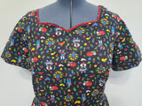 German Folk Print Dress <br> (B-49" W-48")