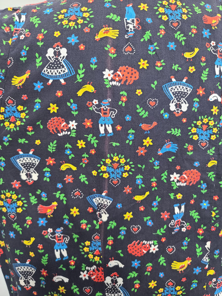 German Folk Print Dress <br> (B-49" W-48")