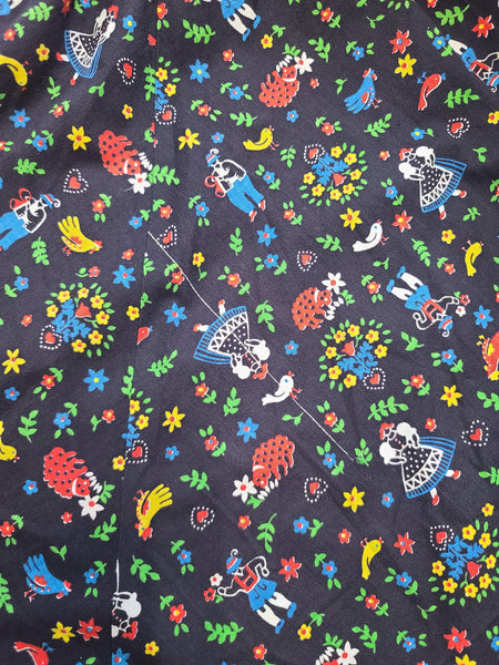 German Folk Print Dress <br> (B-49" W-48")