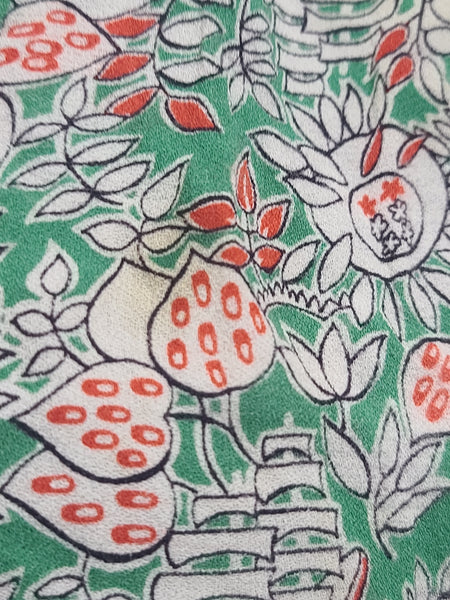 Flowy Rayon Print Blouse <br> (B-44" W-38")