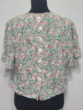 Flowy Rayon Print Blouse <br> (B-44" W-38")