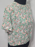 Flowy Rayon Print Blouse <br> (B-44" W-38")