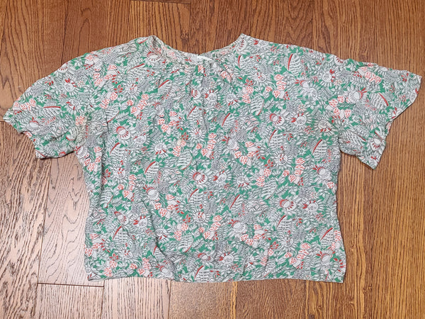 Flowy Rayon Print Blouse <br> (B-44" W-38")