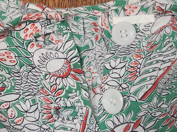 Flowy Rayon Print Blouse <br> (B-44" W-38")