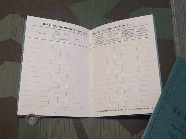 Luftwaffe Mid-Late War Soldbuch