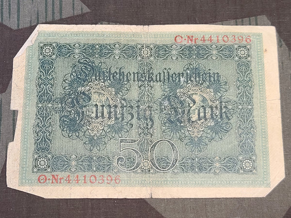 1914 50 Mark Darlehenskassenschein Reichschuldenwervaltung