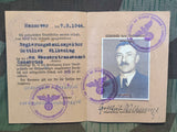 Original German Oilcloth Identification and Weapon Permit