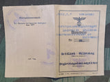 Original German Oilcloth Identification and Weapon Permit