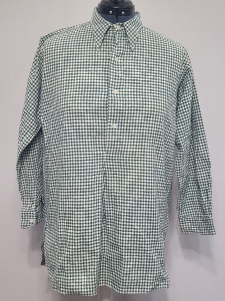 German Civilian Shirt Green and White Check 44" Chest