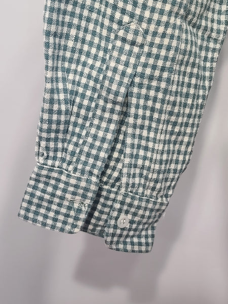 German Civilian Shirt Green and White Check 44" Chest