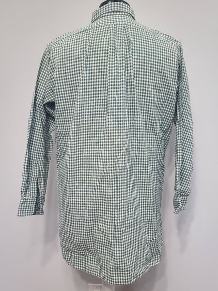 German Civilian Shirt Green and White Check 44" Chest
