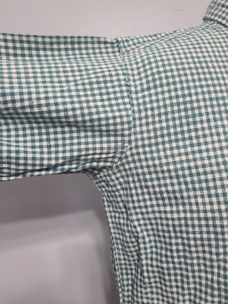 German Civilian Shirt Green and White Check 44" Chest