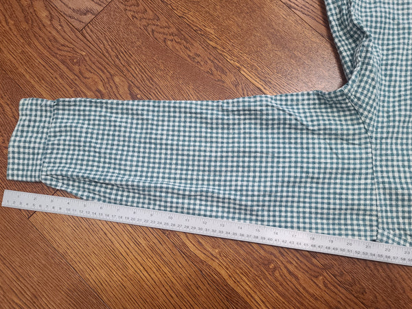 German Civilian Shirt Green and White Check 44" Chest