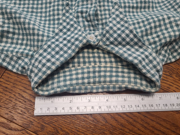 German Civilian Shirt Green and White Check 44" Chest