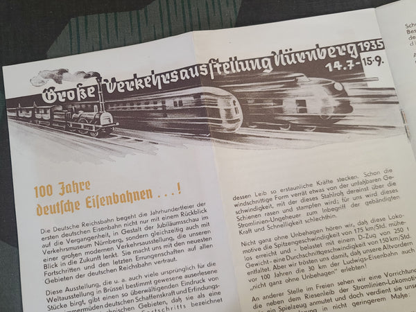1935 Nürnberg Fürth Ludwigseisenbahn Travel Brochure