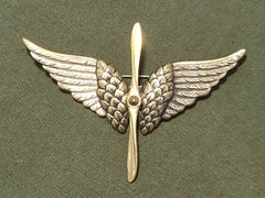 Army Air Corps Winged Propeller Sweetheart Brooch