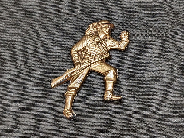 Gold Celluloid Soldier Pin