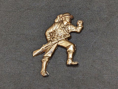 Gold Celluloid Soldier Pin