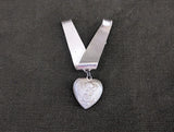 V for Victory Puffy Heart Army Sweetheart Pin Sterling