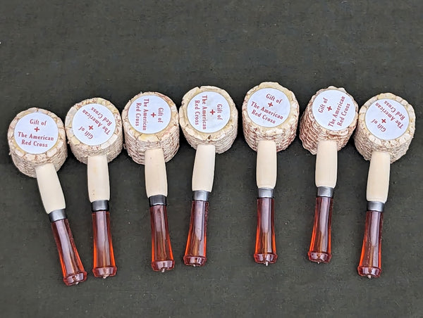 Reproduction Corn Cob Pipes "Gift of the American Red Cross"