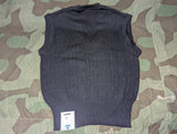 Deadstock German Sweater Vest in Dark Blue with Tags