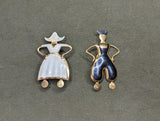 Dancing Man and Woman Pin Set