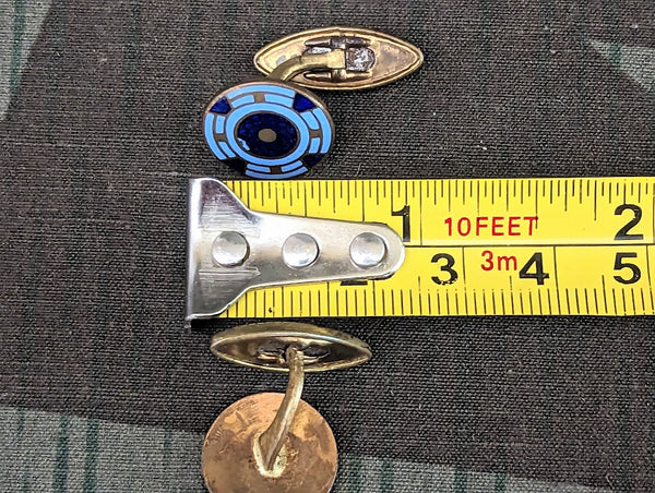 German Art Deco Enamel Cuff Links
