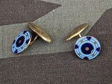 German Art Deco Enamel Cuff Links