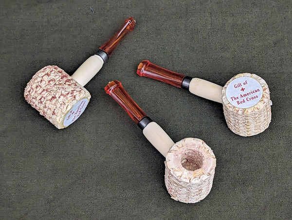 Reproduction Corn Cob Pipes "Gift of the American Red Cross"