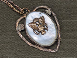 Army Sweetheart Heart Flower Locket Necklace