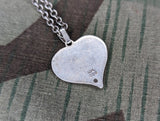 Ich bringe Glück Ladybug Heart Silver Necklace