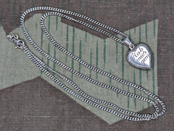 German "Hab Mich Gern" Necklace 835 Silver