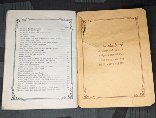 Lieder Buch Für Front und Heimat Song Book 1942
