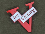 New V for Victory Pin