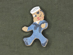 Wooden Sailor Pin
