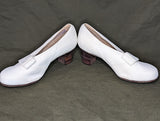 White Marine Corps Bow Pump Shoes Size 10 D