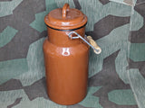 Brown Enamel Milk Can