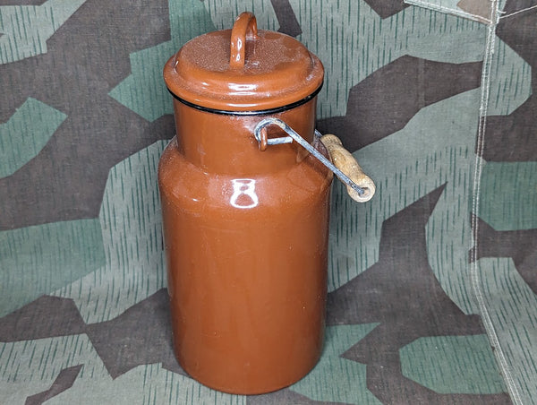 Brown Enamel Milk Can