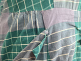 Green and Gray Plaid Dress <br> (B-41" W-32" H-42")