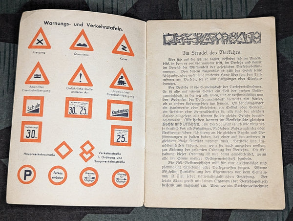 Original NSDAP Traffic Manual "Traffic Discipline is Your Duty!"
