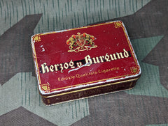 Large 50 Cigarette Tin Herzog v. Burgund