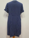 Blue Polka Dot Dress <br> (B-46" W-38" H-46.5")