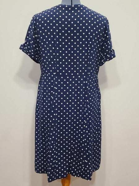Blue Polka Dot Dress <br> (B-46" W-38" H-46.5")