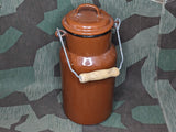 Brown Enamel Milk Can