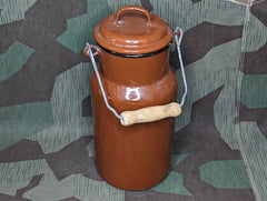 Brown Enamel Milk Can