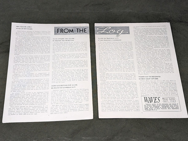WAVES Newsletter July 1945