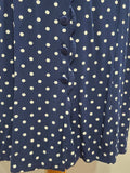 Blue Polka Dot Dress <br> (B-46" W-38" H-46.5")
