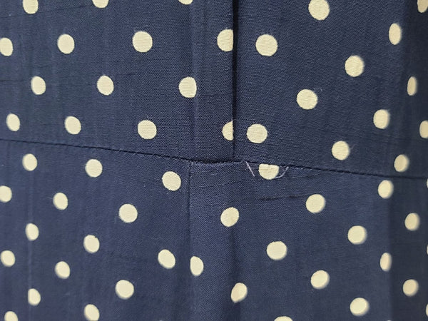 Blue Polka Dot Dress <br> (B-46" W-38" H-46.5")