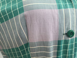 Green and Gray Plaid Dress <br> (B-41" W-32" H-42")